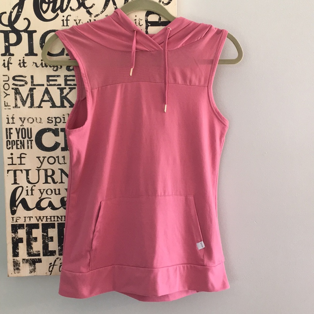 Move Sleeveless Hooded with Ties Pocket Active